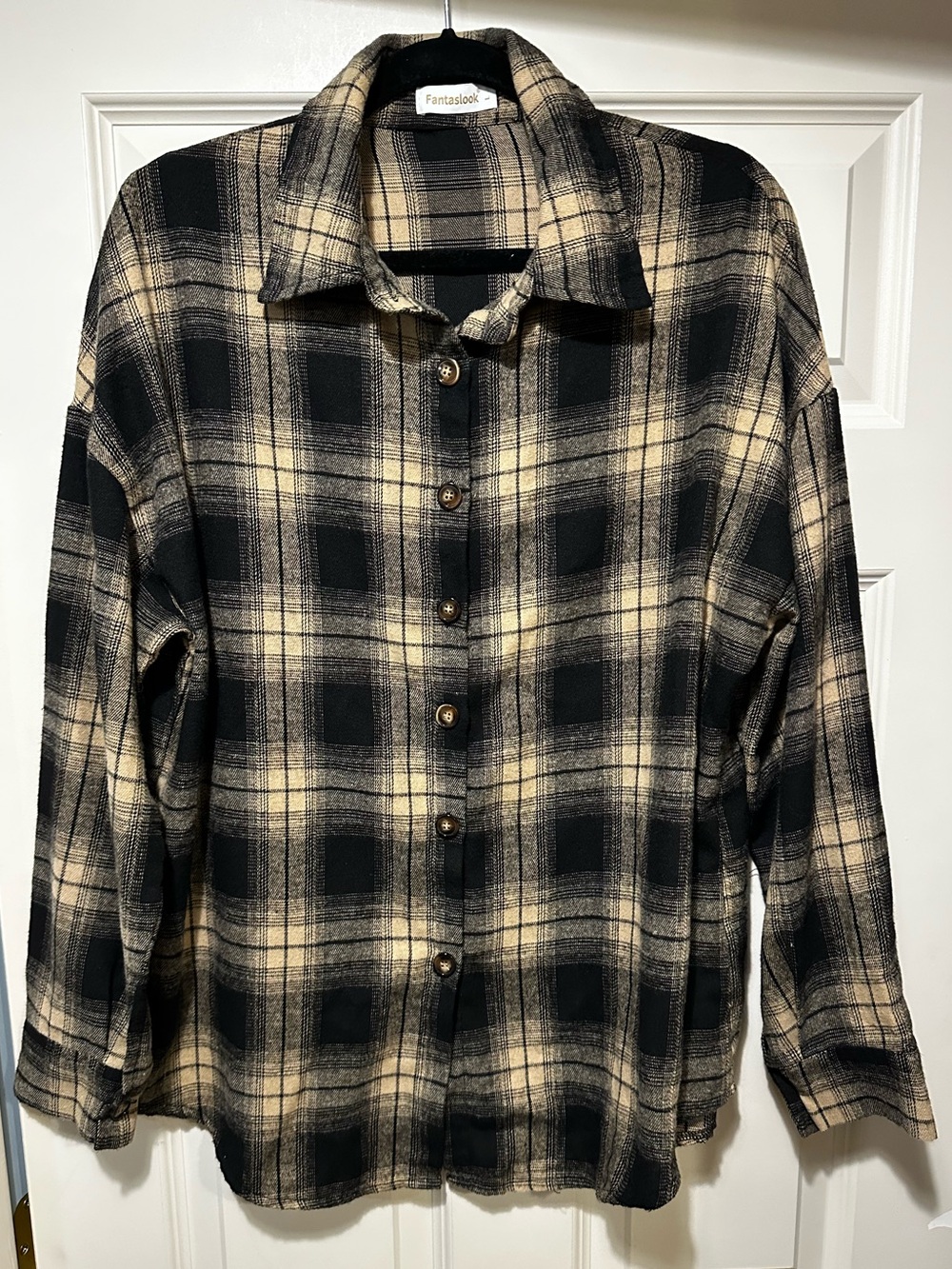 Women's XL Plaid Flannel Button Down
